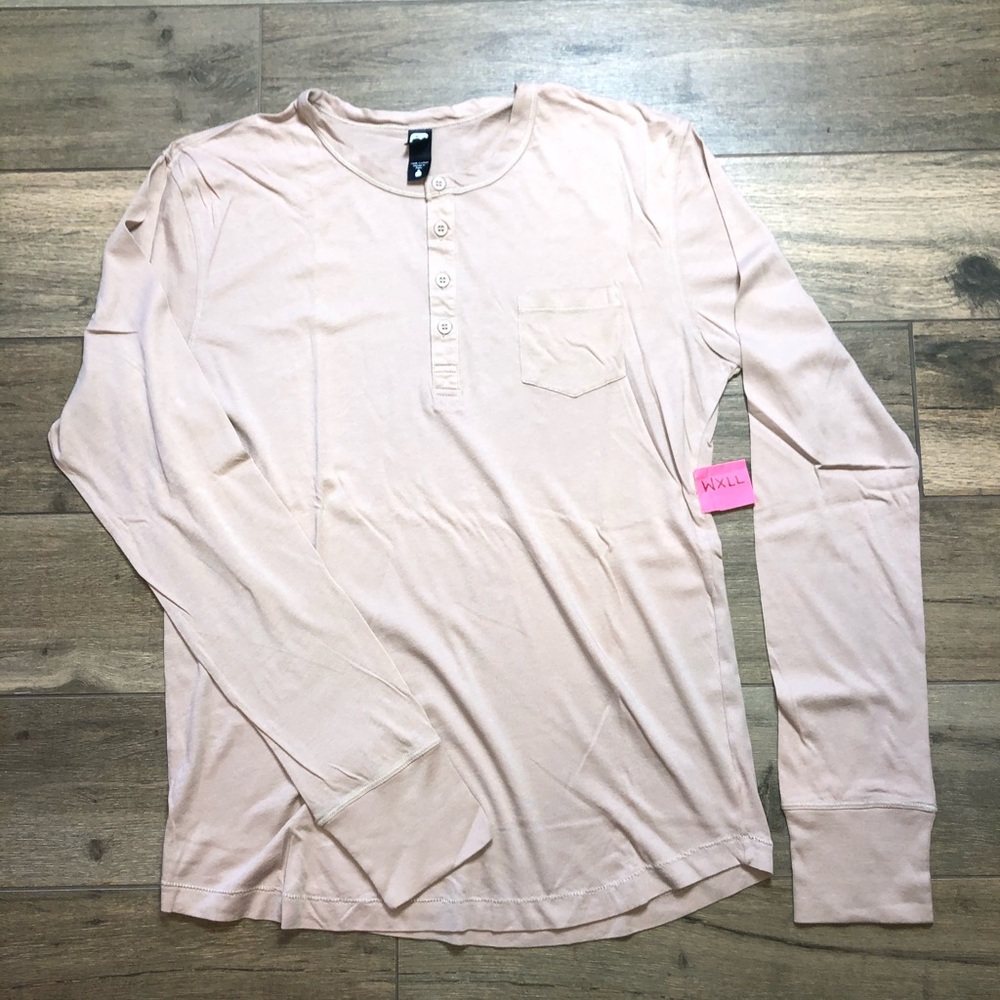 Alternative Apparel Beige Long Sleeve Tee Men NWT